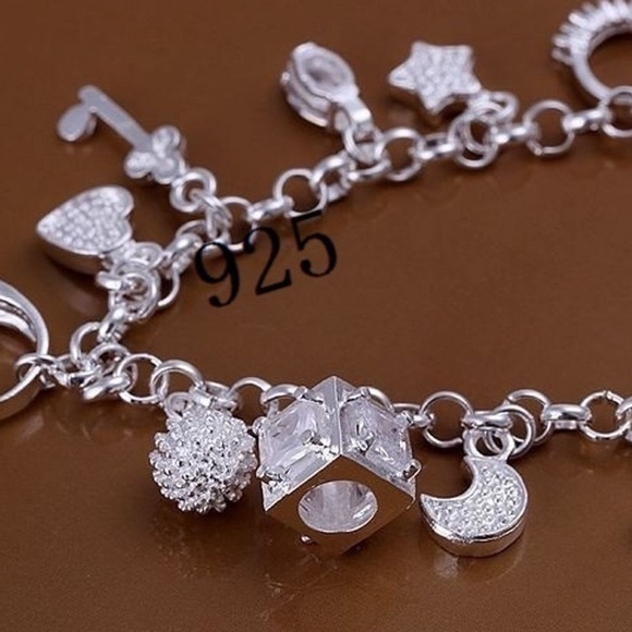 LAST ONE‼️ 925 Sterling Silver Charm Bracelet - Picture 6 of 9